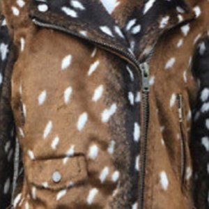 7 For All Men Kind Women's Asymmetrical Fawn Faux Fur Jacket